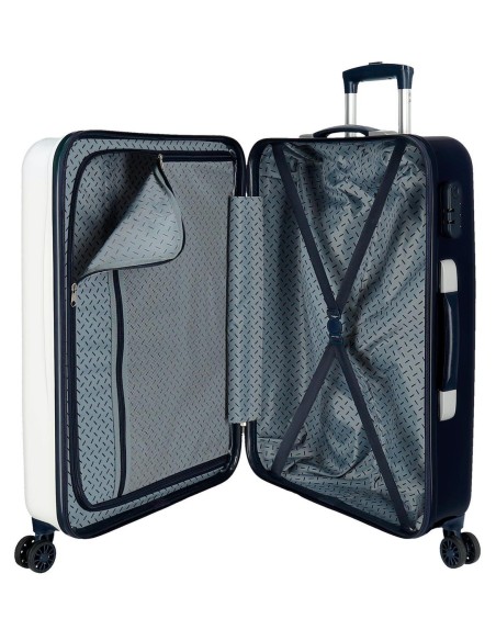 4061922 SET/2 TROLLEY  ABS 55-68CM.4R.BIA JEANS BLANCO