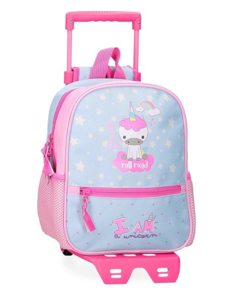 40721T2 MOCHILA ADAP.C/CARRO 28CM.ROLL ROAD I AM A UNICORN