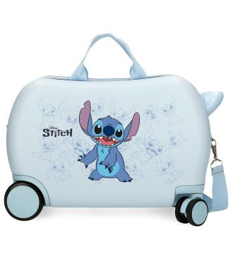 4381041 MALETA INF.ABS 4R.(2 MULTI.) 45CM. HAPPY STITCH AZUL