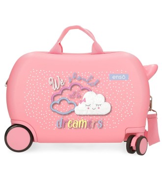 9691023 MALETA INF.ABS 4R.(2 MULTI.) 45CM.ENSO DREAMERS ROSA