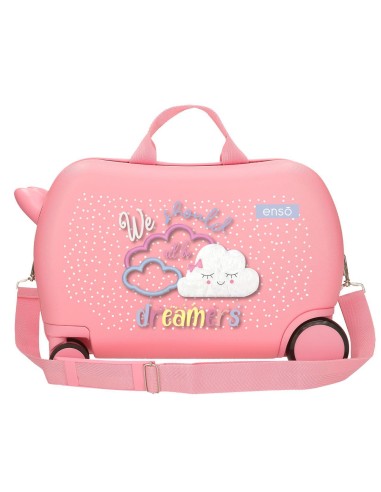 9691023 MALETA INF.ABS 4R.(2 MULTI.) 45CM.ENSO DREAMERS ROSA