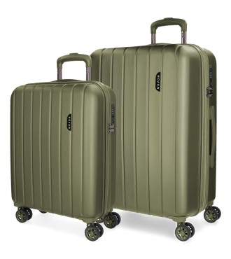 531896A SET/2 TROLLEY  ABS 55-70CM.4R.C/EXP.WOOD CAQUI