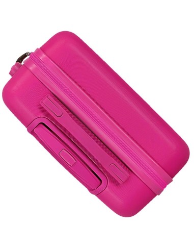 2111141 TROLLEY ABS 55CM.4R. GATO RISÓN FUCSIA