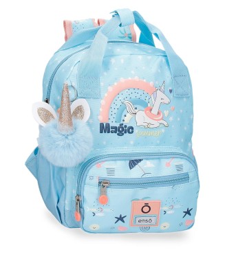 96322D2 MOCHILA ADAP. 28CM.ENSO MAGIC SUMMER AZUL CLARO