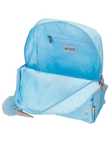 9632322 MOCHILA 33CM.ENSO MAGIC SUMMER AZUL CLARO