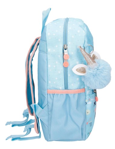 96323D2 MOCHILA ADAP. 33CM.ENSO MAGIC SUMMER AZUL CLARO