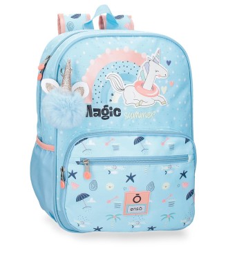 9632422 MOCHILA 38CM.ENSO MAGIC SUMMER AZUL CLARO
