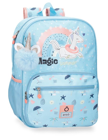 96324D2 MOCHILA ADAP.38CM.ENSO MAGIC SUMMER AZUL CLARO