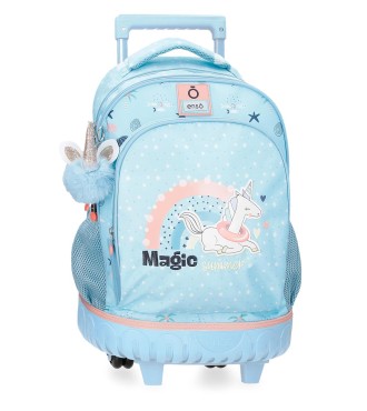 9632922 MOCHILA COMPACT 2R ENSO MAGIC SUMMER AZUL CLARO