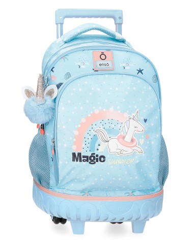 9632922 MOCHILA COMPACT 2R ENSO MAGIC SUMMER AZUL CLARO