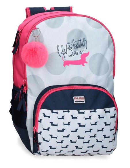 48726D2 MOCHILA ADAP.44CM 2C.ROLL ROAD TECKEL