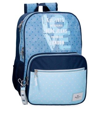 6822222 MOCHILA 40CM. 2C. PJL NONI DENIM AZUL CLARO