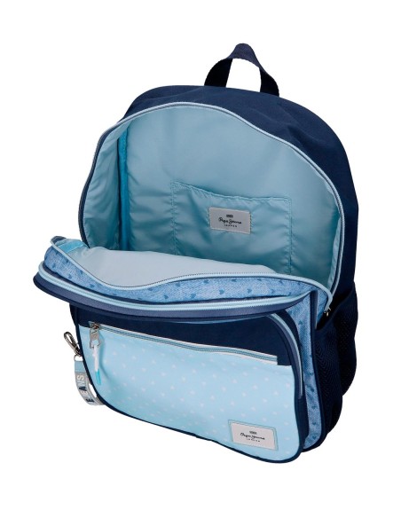 6822222 MOCHILA 40CM. 2C. PJL NONI DENIM AZUL CLARO 6822222 MOCHILA 40CM. 2C. PJL NONI DENIM AZUL CLARO