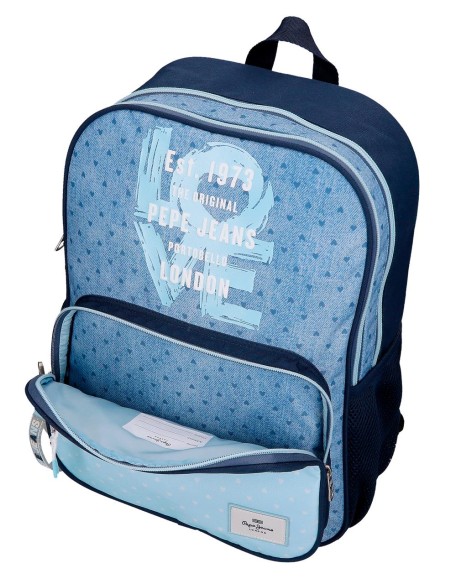 6822222 MOCHILA 40CM. 2C. PJL NONI DENIM AZUL CLARO 6822222 MOCHILA 40CM. 2C. PJL NONI DENIM AZUL CLARO
