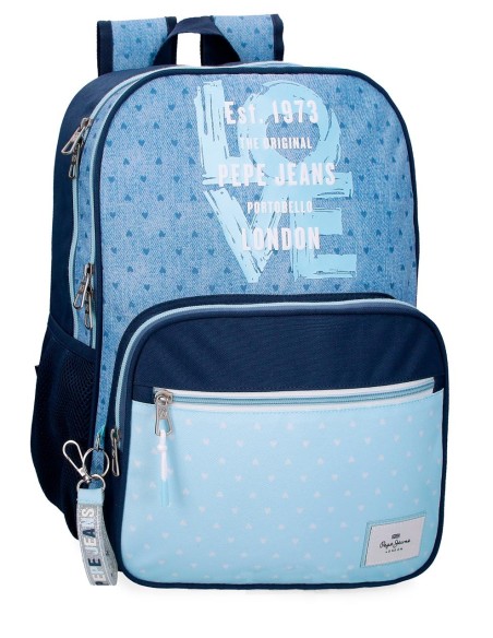 68222D2 MOCHILA ADAP.40CM. 2C. PJL NONI DENIM AZUL CLARO 68222D2 MOCHILA ADAP.40CM. 2C. PJL NONI DENIM AZUL CLARO