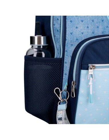 68222D2 MOCHILA ADAP.40CM. 2C. PJL NONI DENIM AZUL CLARO