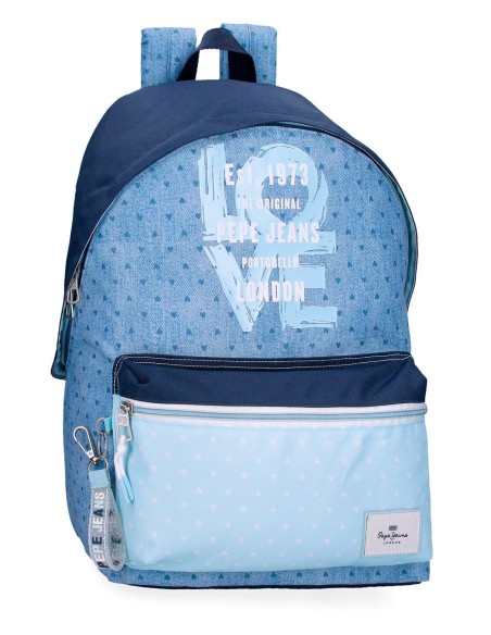 6822322 MOCHILA 42CM.PJL NONI DENIM AZUL CLARO