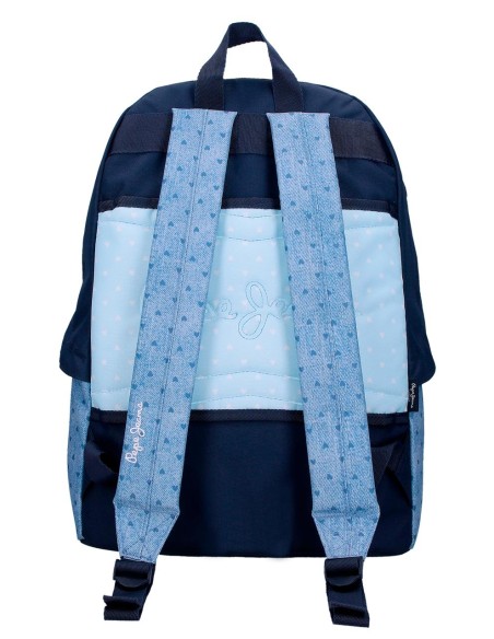 6822322 MOCHILA 42CM.PJL NONI DENIM AZUL CLARO