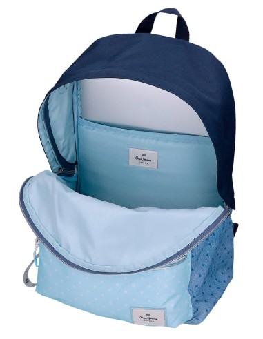 6822322 MOCHILA 42CM.PJL NONI DENIM AZUL CLARO