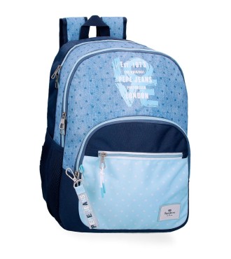 6822522 MOCHILA 44CM. 2C.PJL NONI DENIM AZUL CLARO