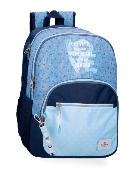 6822522 MOCHILA 44CM. 2C.PJL NONI DENIM AZUL CLARO