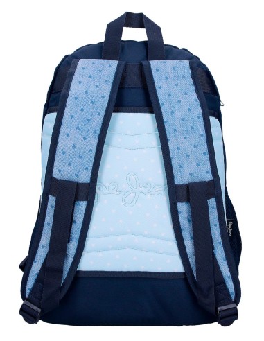 6822522 MOCHILA 44CM. 2C.PJL NONI DENIM AZUL CLARO