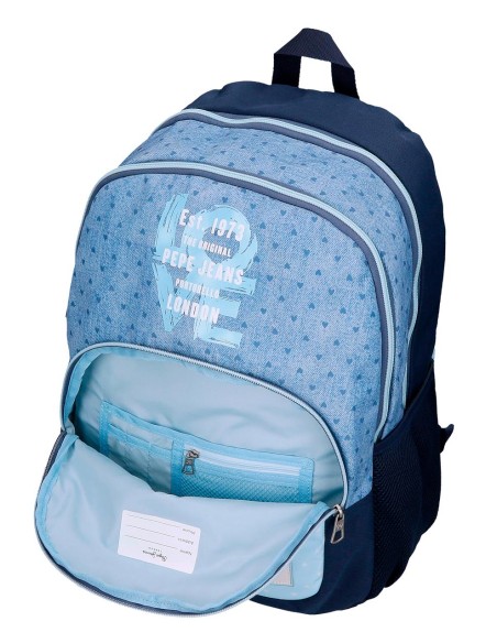 68225D2 MOCHILA ADAP. 44CM. 2C.PJL NONI DENIM AZUL CLARO