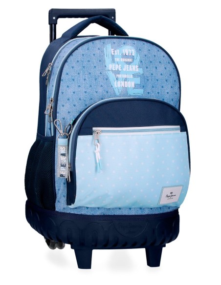6822922 MOCHILA COMPACT 2R PJL NONI DENIM AZUL CLARO