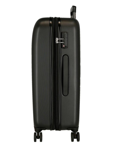 5418821 TROLLEY ABS 70CM. C/EXT. 4R. MICKEY GOOD TRIP NEGRO