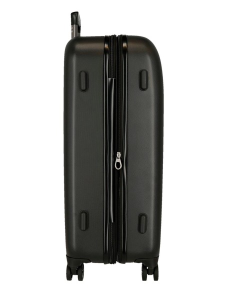 5418821 TROLLEY ABS 70CM. C/EXT. 4R. MICKEY GOOD TRIP NEGRO