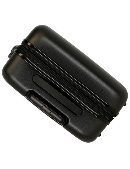 5418821 TROLLEY ABS 70CM. C/EXT. 4R. MICKEY GOOD TRIP NEGRO