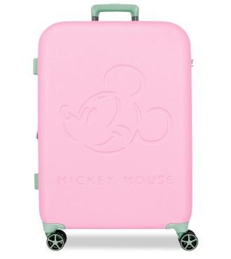 5439222 TROLLEY ABS 65CM. 4R. MICKEY CRAZY TRIP ROSA