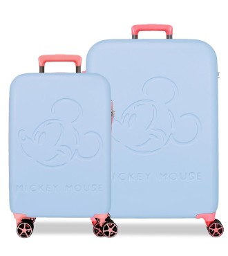 5439521 SET/2 TROLLEY ABS 55-65CM. 4R. MICKEY CRAZY TRIP AZU