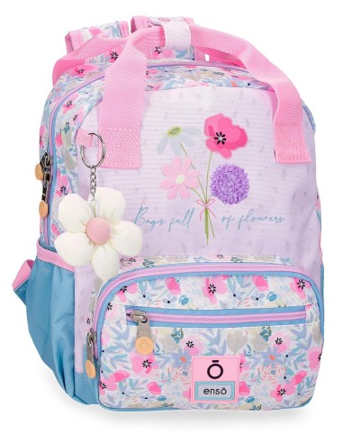97722T1 MOCHILA ADAP. C/CARRO 28CM.ENSO FULL OF FLOWERS