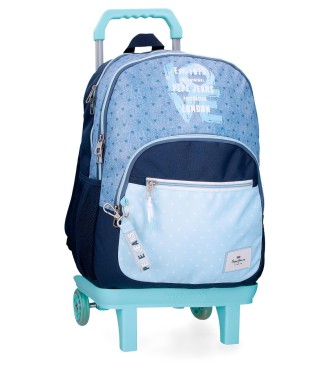 68225T2 MOCHILA ADAP.44CM.2C.C/CARRO PJL NONI DEMIN AZUL C