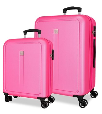 506952E SET/2 TROLLEY ABS 55-65CM.4R.CAMBOYA ROSA CLARO