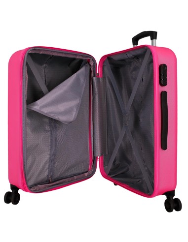 506952E SET/2 TROLLEY ABS 55-65CM.4R.CAMBOYA ROSA CLARO