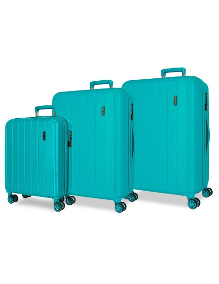 531846C SET/3 TROLLEY ABS 55-68-78CM. C/EXP 4R.WOOD TURQUESA 531846C SET/3 TROLLEY ABS 55-68-78CM. C/EXP 4R.WOOD TURQUESA