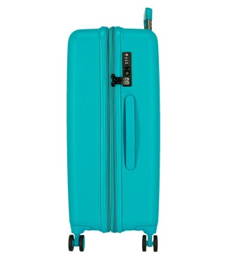 531846C SET/3 TROLLEY ABS 55-68-78CM. C/EXP 4R.WOOD TURQUESA 2