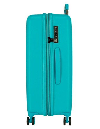 531846C SET/3 TROLLEY ABS 55-68-78CM. C/EXP 4R.WOOD TURQUESA