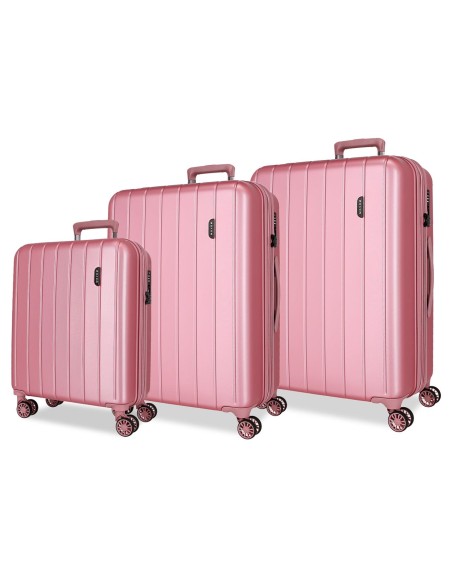 531846D SET 3/TROLLEY ABS 55-65-75CM. C/EXP 4R.WOOD ROSA