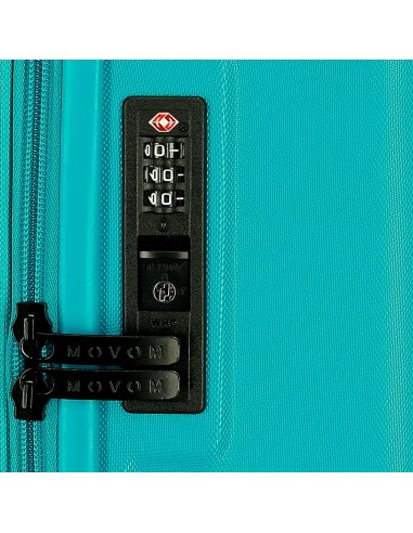 531866C TROLLEY ABS 55CM.4R.C/EXP.WOOD TURQUESA VERDE