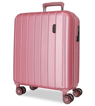 531866D TROLLEY ABS 55CM.4R.C/EXP.WOOD ROSA