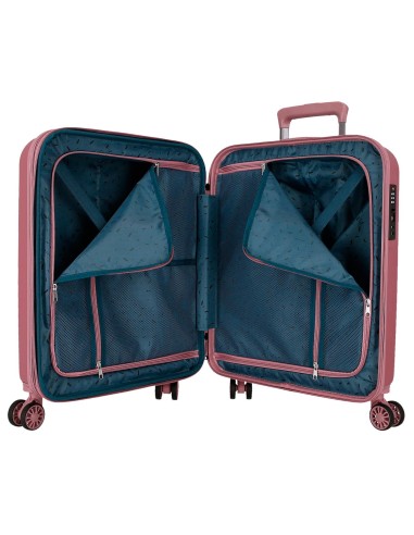 531866D TROLLEY ABS 55CM.4R.C/EXP.WOOD ROSA