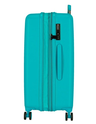 531896C SET/2 TROLLEY ABS 55-65CM.4R.C/EXP.WOOD TURQUESA VER