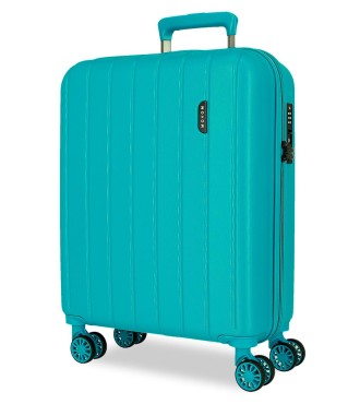 531916C TROLLEY ABS 55CM.4R.WOOD TURQUESA VERDE