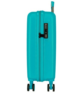 531916C TROLLEY ABS 55CM.4R.WOOD TURQUESA VERDE 2