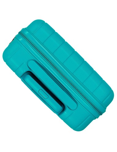 531916C TROLLEY ABS 55CM.4R.WOOD TURQUESA VERDE