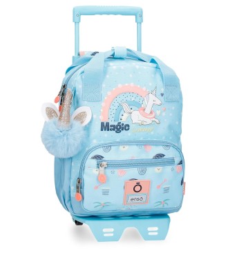 96322T2 MOCHILA ADAP. C/CARRO 28CM.ENSO MAGIC SUMMER AZUL CL