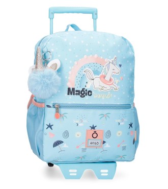 96323T2 MOCHILA ADAP. C/CARRO 32CM.ENSO MAGIC SUMMER AZUL CL